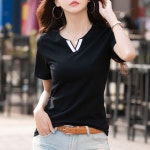 여름 여자 티셔츠 T셔츠 반팔 여성 티 이쁜 휴가용 T : S무역