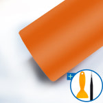 무광 주황 미니 롤시트지 25CMx5M 오렌지 토퍼제작 레터링 커스텀풍선 실루엣 카메오 : 실루엣스토어