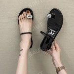 큐빅 쪼리 슬리퍼 여름 여성 플리플랍 보석 통굽 키높이 굽있는쪼리 : 바우트