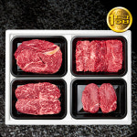 [하누와우]명품 횡성한우 1등급이상 구이 선물세트1.2kg(등/특/채/안3) : 하누와우횡성한우
