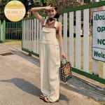 언니네 산지직송 염정아 옷 안은진 멜빵바지 이시영 흰색 미주 데님 오버롤 점프수트 점프슈트 : 슈비코