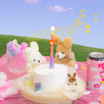 유어캔들 노래가 나오는 멜로디초 코튼캔디 귀여운 케이크 생일초 : 올댓파티