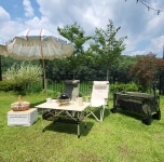 위모캠 빅플러스 캠퍼터블3 캠핑웨건 자이언트 폴딩 캠핑카트 광폭타이어 장축 뒷문 확장형 : 위모캠