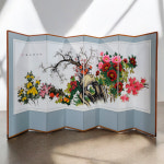 친필 심곡 군방도 연결8폭 병풍 : 표구방.돌상병풍.행사용병풍