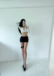 섹시 코스프레 여비서 트임스커트 야한속옷 섹시란제리 M사이즈 여성 할로윈룩 컨셉촬영 : 엠마인