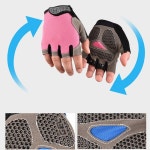 남녀공용 반 손가락 장갑 사이클링 통기성 미끄럼 방지 MTB 야외 도로 자전거 젤 여름 체육관 스포츠 훈련 : 노마드원더