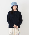 [50%] BEAMS BOY 빔즈보이 헬스니트 별주 헨리넥 롱 슬리브 티셔츠 : 수상한부부