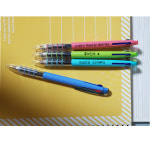 4링칼라3색중성펜 100개 인쇄 각인 검정색은니들심0.7mm 3색볼펜 캐릭터볼펜 : 누리라이프