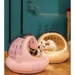 고양이 이동장 케이지 투명 휴대용 애견 이동가방 소형견 켄넬 산책 초경량 : 황금알 상점