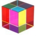 컬러 큐브 크리스탈 프리즘 데스크탑 장난감 장식, 홈 Kbxlife 학습용 혼합 : 태창엠알오C