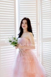필로아 핑크 유색 캉캉 탑 셀프웨딩원피스 파티 연주회 풍성드레스 (대여) : 로엘드마리