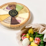 케이크와 꽃다발 디엔타르 오설록 켈리스핑거 타르트 생일 선물 서울 꽃 배달 서비스 : 꽃집청년들