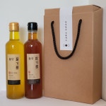 저온압착 참기름 300ml, 저온압착 생들기름 300ml,통참깨참기름 ,통들깨들기름 국산100% 명절선물세트 : 월성참기름