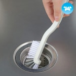1+1 다용도 곡선형 청소솔 틈새 청소 배수구 창틀 싱크대 수전 : 청소개구리