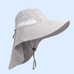 밭일모자 햇빛가림모자 자외선차단 낚시 작업용 농장 농사 뒷목가리개모자 : 애브리카트