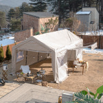 캐노피 대형 천막 몽골텐트 농막 장박 텐트 가제보 차량용 주차장 테라스그늘막 3x6 옆문O : 심플앤