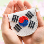 동전지갑 가죽태극기수납만들기 코인지갑 미니동전보관함 여행용 : 체크스토리 교구