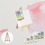 리브로스 diy 수채화 캔버스&이젤세트 종이판넬 (10.4cmx15.2cm) 종이캔버스 수채화판넬 캘리그라피 : 썬플러스