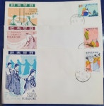 C309-311.  민속씨리즈 3집 초일봉투. 체성회판 : 한강사 수집 취미