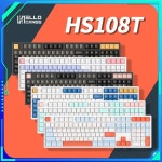 HELLO GANSS HS108T 기계식 키보드 RGB 핫 스왑 3 가지 모드 게임용  PBT PC 게이머 액세서리 사무실 윈 선물 : 한영홀딩스