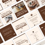 캔바 포인트 브라운 카드뉴스 템플릿 30종 (인스타그램 피드 꾸미기) : 스위트엘리샵