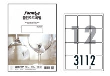 폼텍 클린오프라벨 LDR-3112 10매 / 63.5×70(mm), 권 : 오피스문구협동조합