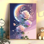 명화그리기 DIY 아크릴 꽃 유화 장미 그리기 캔버스 추상화 그림 1. 별달장미 30x40 : 보따리배송대행