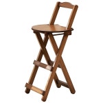 스터디카페 의자 간이 원목 교회 기관 행사용 실험실 접이식)브라운-소형(두꺼운순수대나무) : 준꾸스토어