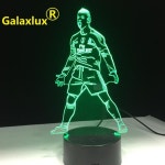 USB 3D Led 밤 빛 축구 선수 터치 센서 6 색 원격 제어 변경 책상 램프 머리맡 : 시구왕자