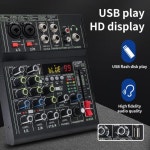 미니 믹싱 콘솔, 디지털 오디오 사운드 믹서, 전문 48V, 99 효과, USB PC 재생, 레코드 AM-AX4, 4 채널, 6 : 태창엠알오L