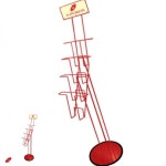 카다로그 스탠드 CDS-5-1R RED A4 4단 홍보물거치대 전단지꽂이 브로셔꽂이 : 투데먼데이