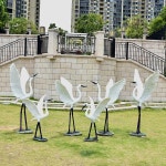 대형 학 조형물 장식품 공원 조경 야외 백로 저수지 호수 조각 A 모델(이미지 참조) : JS 종합상사