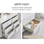 원룸 옷방 미니 화장대 3단 서랍장 1200 수납가구 틈새 수납 : 케이엔씨스토어