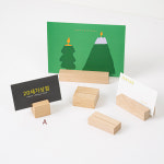 원목 명함 꽂이 우드 명함 거치대 홀더 사진 꽂이 엽서 소나무 3cm : 20세기상점