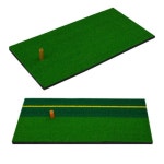 간편한 골프 스윙매트 인조잔디 퍼팅 실내 가정용 골프연습 스크린골프 티샷 연습용 : 초록이파리