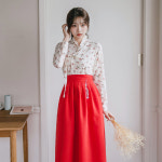 생활한복 세트 예향 저고리 화란 레드 허리치마_166 : OMY