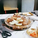 그릴 불판 원형 고기판 돌판 수정 투명 삽겹살 돌구이  A. 원형 크리스탈 (20x2.5cm) : 지구쏙