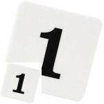 2WC 번호판 스티커 식당 테이블 아크릴 숫자 1 번호판 아크릴 사각 흰색 : 이월천상회