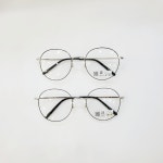 동그리 안경 오버사이즈 동글이 안경테 블랙실버 alius 0256 56 : 채플린안경
