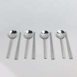 퀸센스 업소용 가게 식당 업소용 스텐 숟가락 젓가락 수저 저분 세트 : 맘스키친