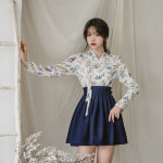 생활한복 세트 야생화 저고리 너울 미니 허리치마_172 : OMY