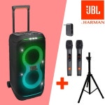 JBL PARTYBOX320 블루투스 스피커 AS3 무선마이크 스피커스탠드 세트 파우치증정 : 티에스앤에스