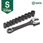 공구왕황부장 사타 몽키스패너 자동 경량 라쳇 렌치 블랙 몽키 소켓 복스 세트 ST09000 : 주식회사 대양상사