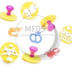 MF05 키즈아트스탬프 혼합ll 6종세트 아기 스탬프 놀이 유아 색칠공부 유쾌 한 도장 : 천경오상회