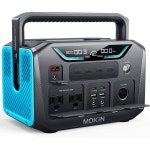 MOKiN 휴대용 발전소 288Wh 리튬 배터리 비상 백업 전원 9포트 300W 태양광 발전기 AC 콘센트 2개 100W USBCPD 출력 실외 캠핑 RV 여행용.... 