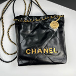 샤넬 22백 미니 호보백 크로스백 블랙 금장 AS3980 : truedy