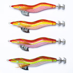 화신 오동목에기 키리에기 25년형 무늬오징어 에깅 수제 오동나무 에기 3호 S 001 핑크땡떙이 : 도원피싱