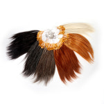 염색 피스 테스트 컬러링 헤어피스 연습모 흑색모 모다발 30개 : 핑크트리다팜