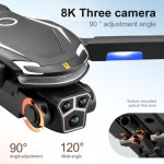 Dji 교체용 드론 전문 8K HD ESC 카메라, 브러시리스 광학 흐름 OA 공중 와이파이 RC UAV 업그레이드 V88 신제품 : 태신상사