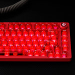 크리스탈 루비 키캡 PC 체리 120키 아이페이 클리어 레드 투명 LED 독거미 기계식 : MAKEY